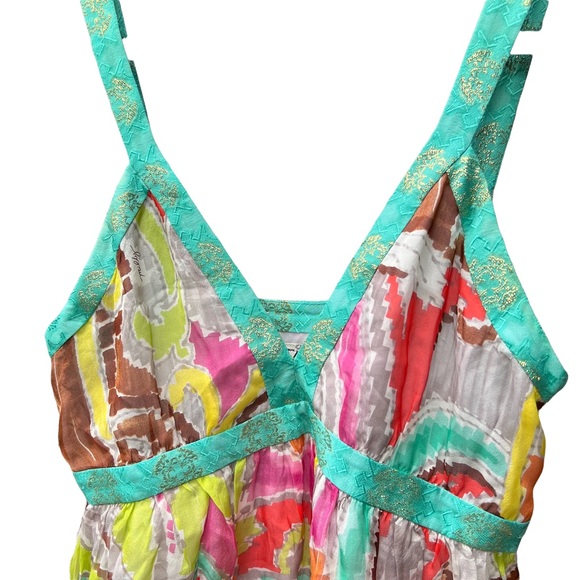 Vintage Milly Printed Bright Paisley Dress - Picture 2 of 14